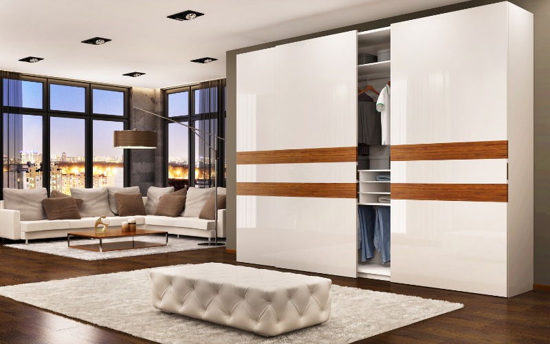 Wooden wardrobe and closet storage